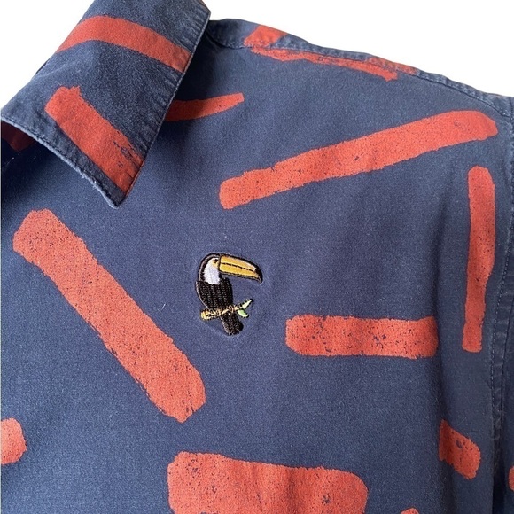 Hurley Pelican Festive Button Down Collared Shirt Men 2XL XXL - Picture 3 of 8